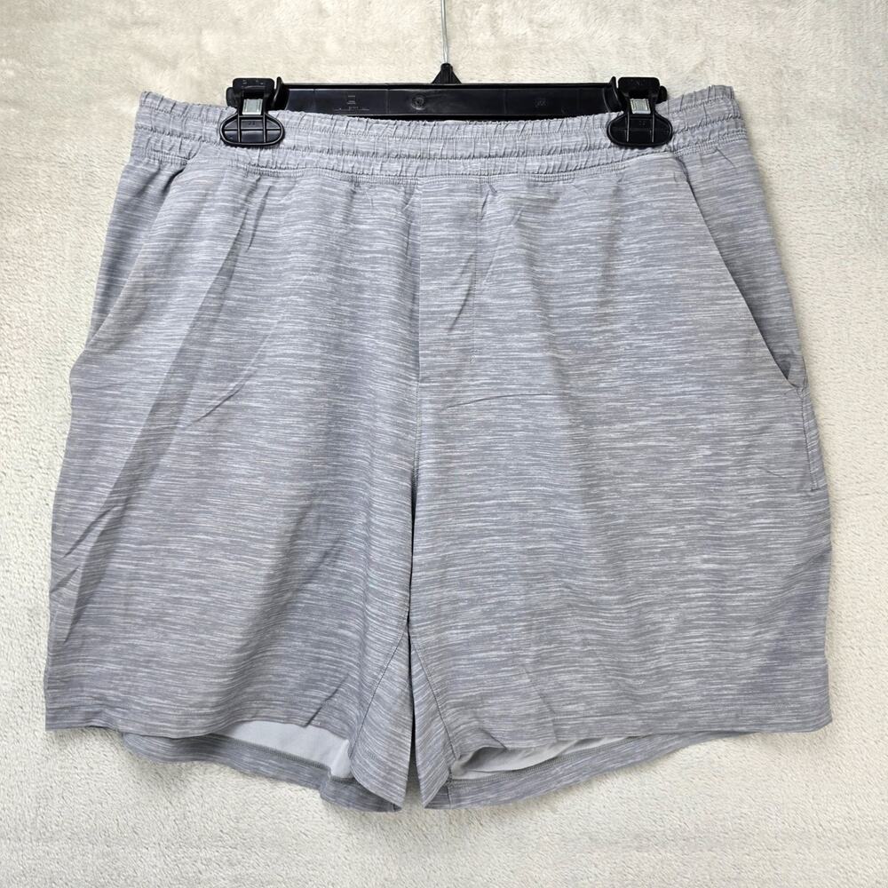 Lululemon Pace Breaker Shorts Mens Large Heather Grey 7” Linerless Gym Run